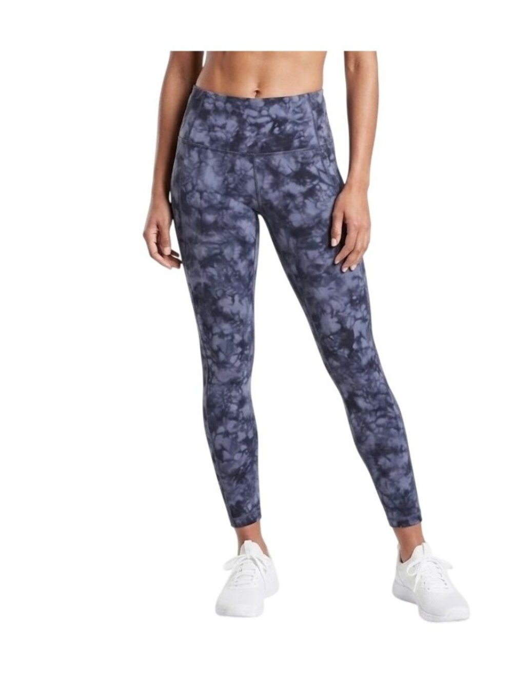 Athleta Salutation Leggings Navy Tie-Dye